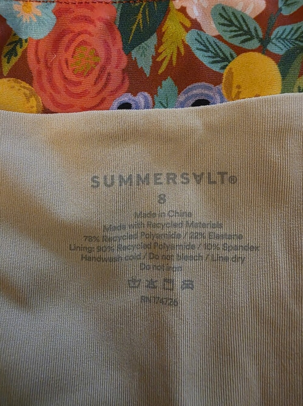 summersalt x Rifle Co. Floral One-Piece Swimsuit Ruffle Backflip M 8 - Picture 3 of 3